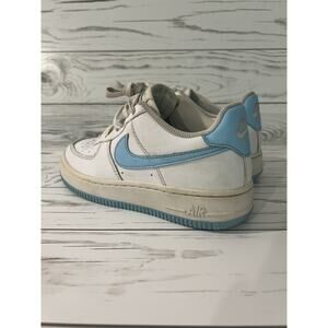 Nike Force 1 Low EasyOn Little Kid’s Shoes, White And Aqua Blue, Size 2Y
